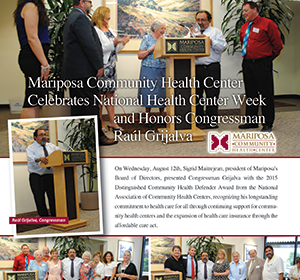 MCHC Celebrates National Health Center Week and Honors Congressman Rául Grijalva